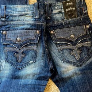 Rock Revival Leon Straight Denim Men's Size 32 x 34 NEW